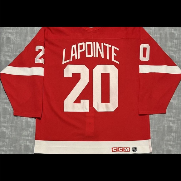 Authentic Vintage CCM NHL Detroit Red Wings Martin Lapointe Hockey Jersey. - Picture 2 of 9